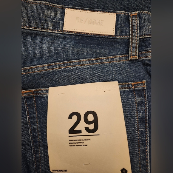 NWT RE/DONE 70s Ultra High Rise Stove Pipe Denim Jeans 29 - Picture 5 of 8